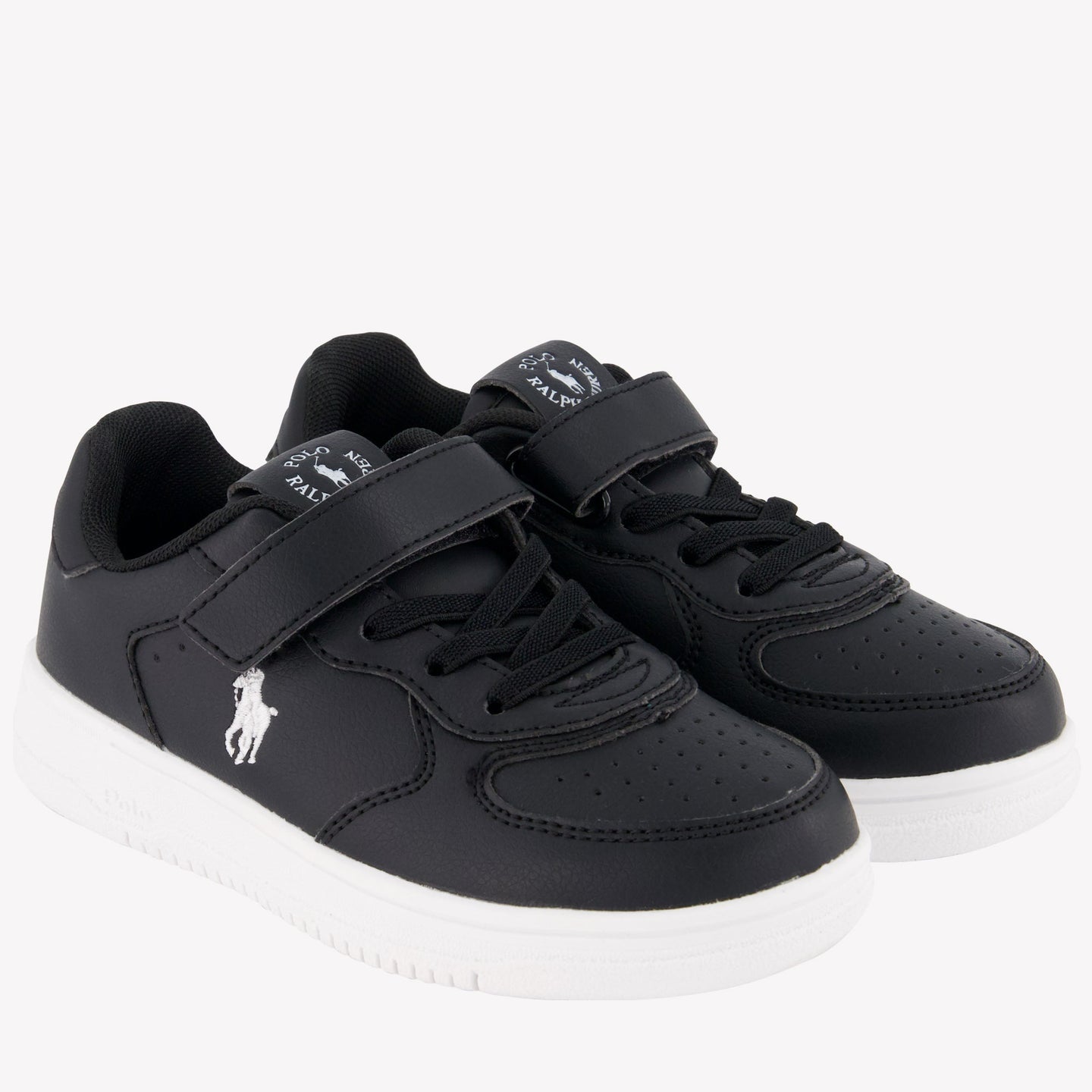 Ralph Lauren Master Court PS Garçons Baskets Noir