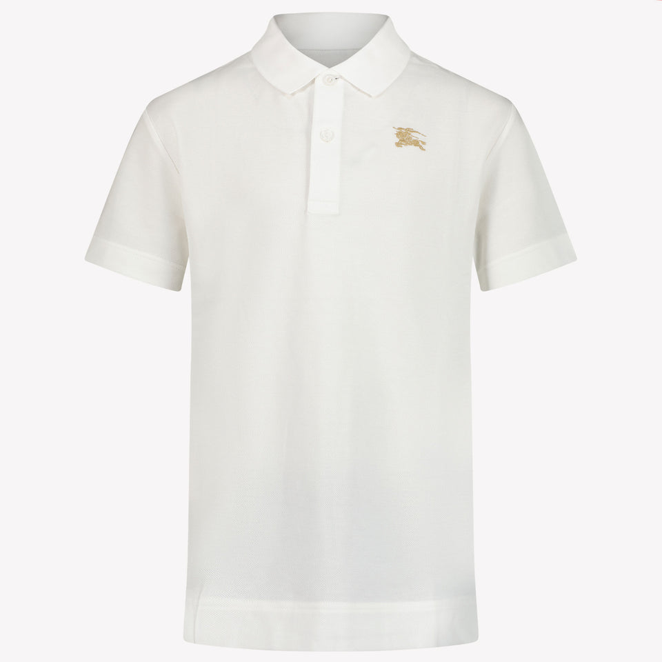 Burberry Enfants Johane Garçons Polo Blanc