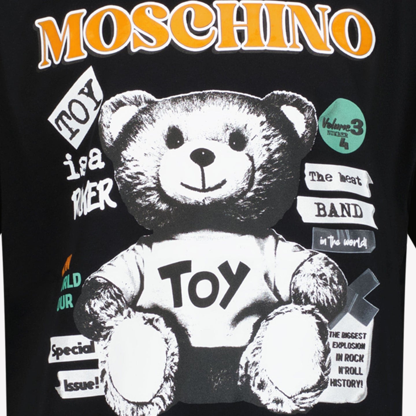 Moschino Unisex T-shirt Zwart 4Y