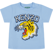 Kenzo Kids baby unisex t-skjorte lyseblå