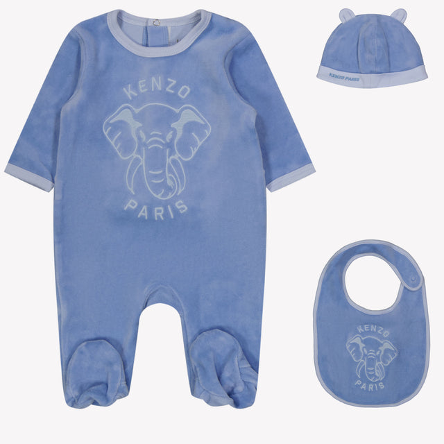 Kenzo Kids Traje de caja unisex para bebés azul claro