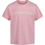 T-shirt de garotas infantis de Givenchy