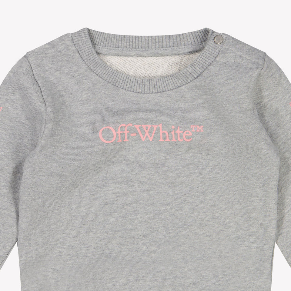 Off-White Bébé Filles Pull Gris Clair