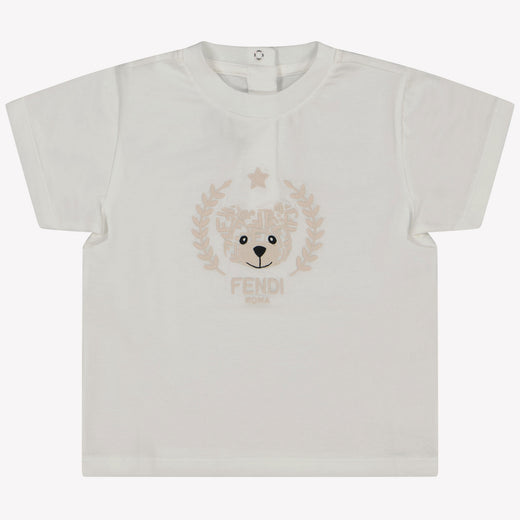 Fendi Bebé Unisex Camiseta en Blanco