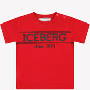 T-shirt di iceberg per bambini rossi