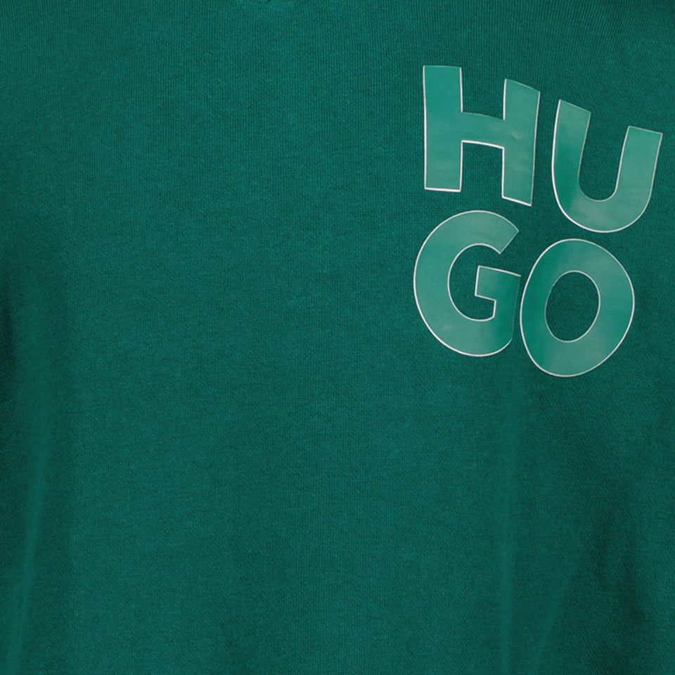 Hugo Kinder Garçons Pull-over Vert Foncé