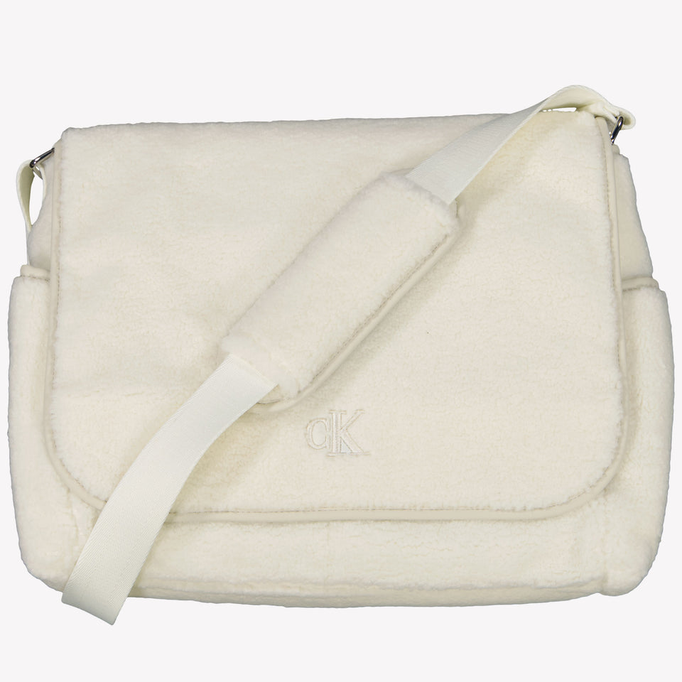 Calvin Klein Bambino Unisex Borsa per pannolini Bianco Sporco