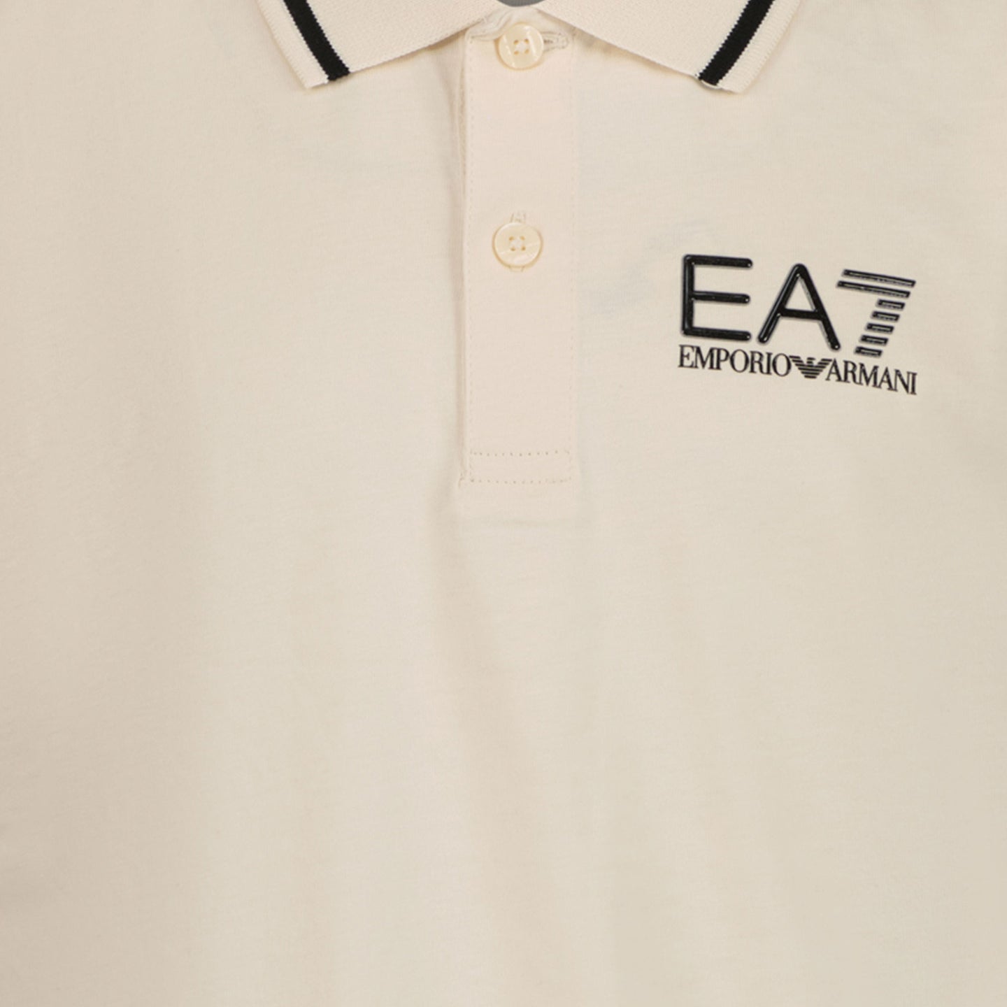 EA7 Chicos Polo Ecru