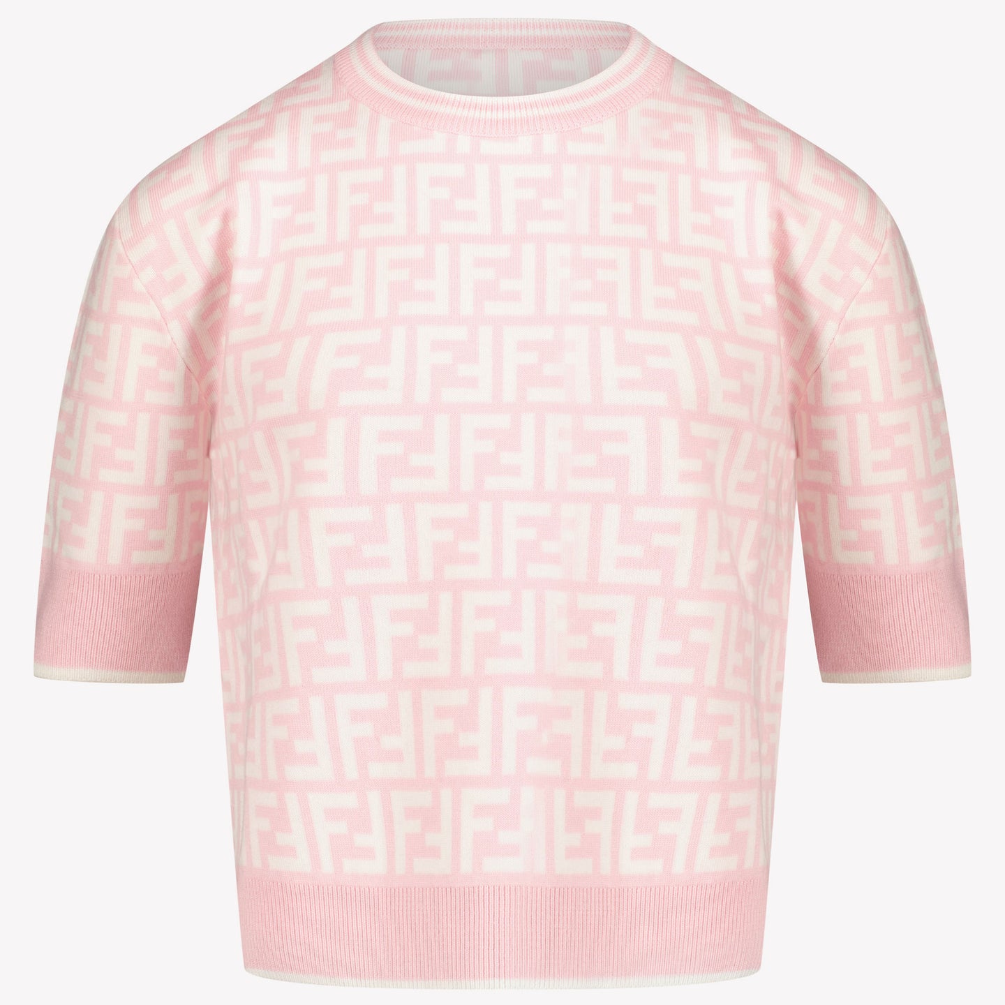 Fendi Enfant Filles T-shirt Rose Léger