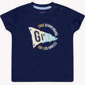 Guess Baby Jungen T-Shirt Marineblau