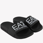 EA7 Pantofole da ragazzo nere