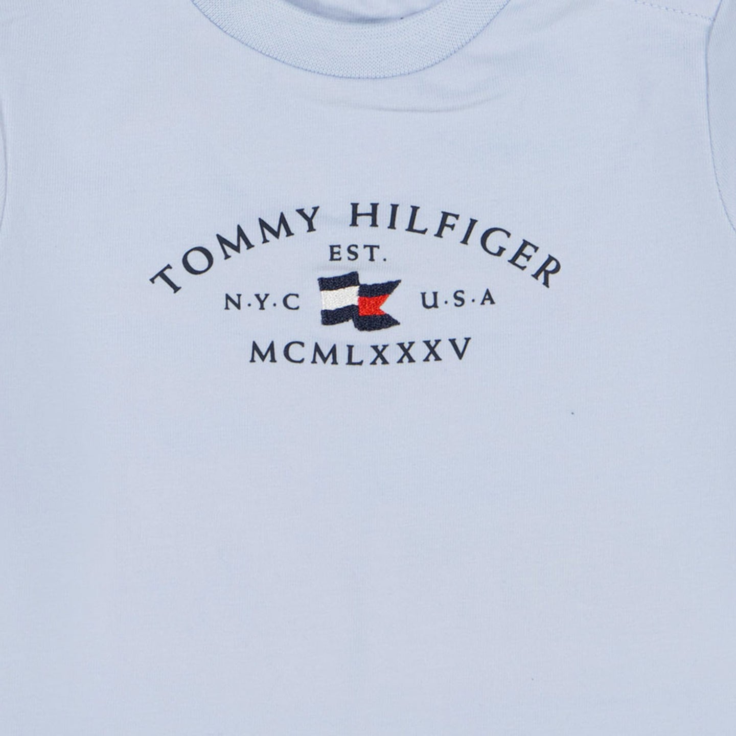 Tommy Hilfiger Baby Unisex Camiseta azul claro