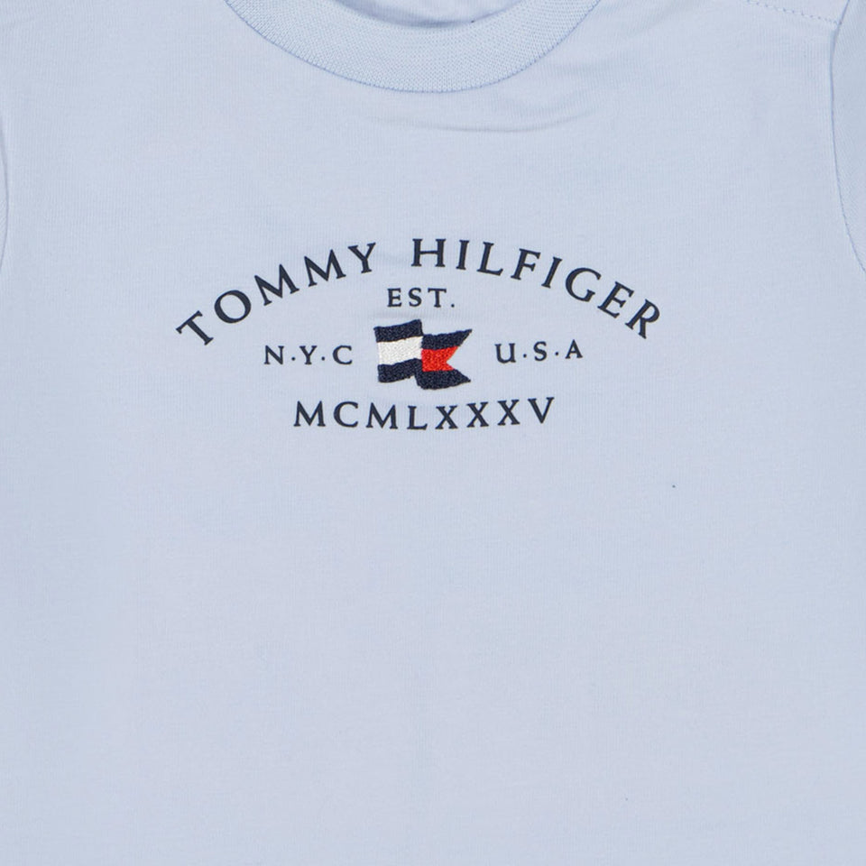 Tommy Hilfiger Bebé Unisex Camiseta Azul Claro