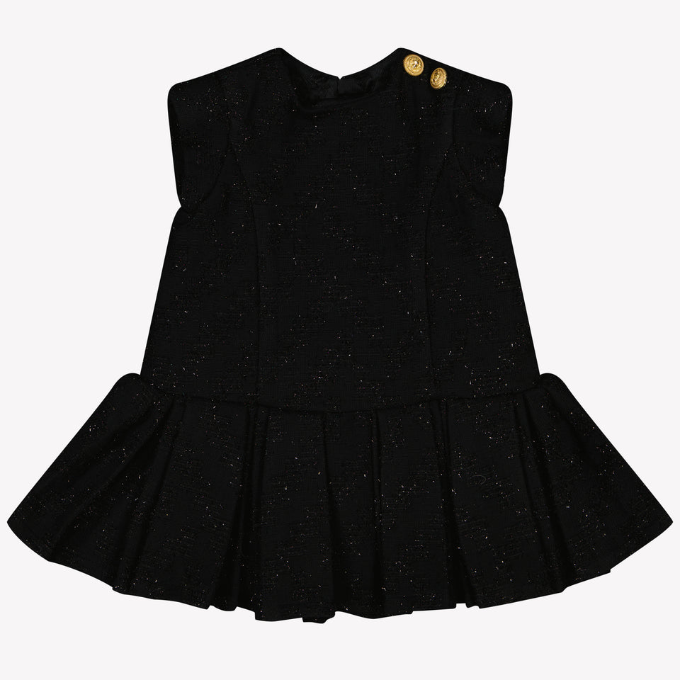 Balmain Bebé Chicas Vestido Negro