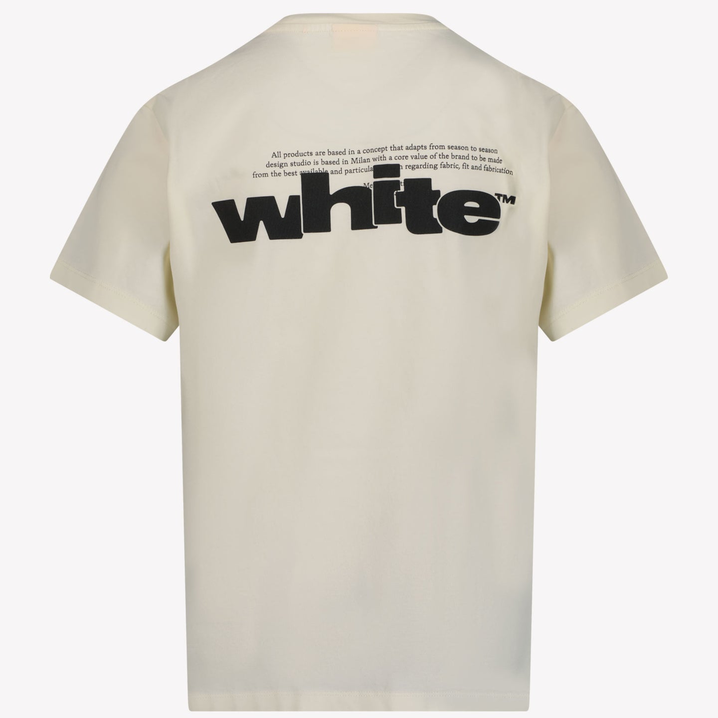 Off-White Jungen T-Shirt aus Weiß