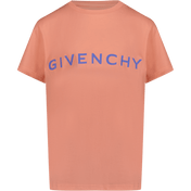 T-shirt chłopców z chłopców z Givenchy Peach