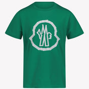 Camiseta de Moncler Kids Boys Verde