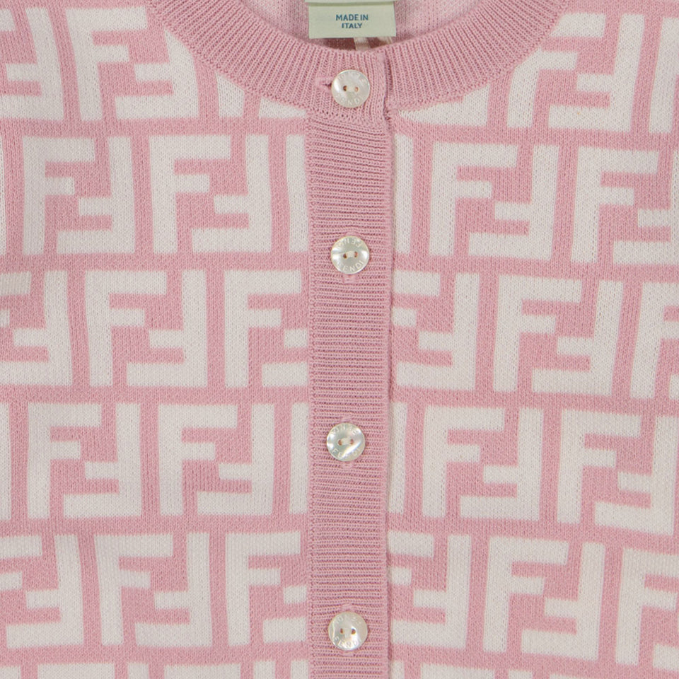 Fendi Bambino Ragazze Maglia Rosa Chiaro