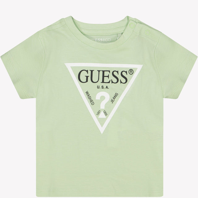 Guess Baby Jongens T-Shirt Licht Groen 12 mnd