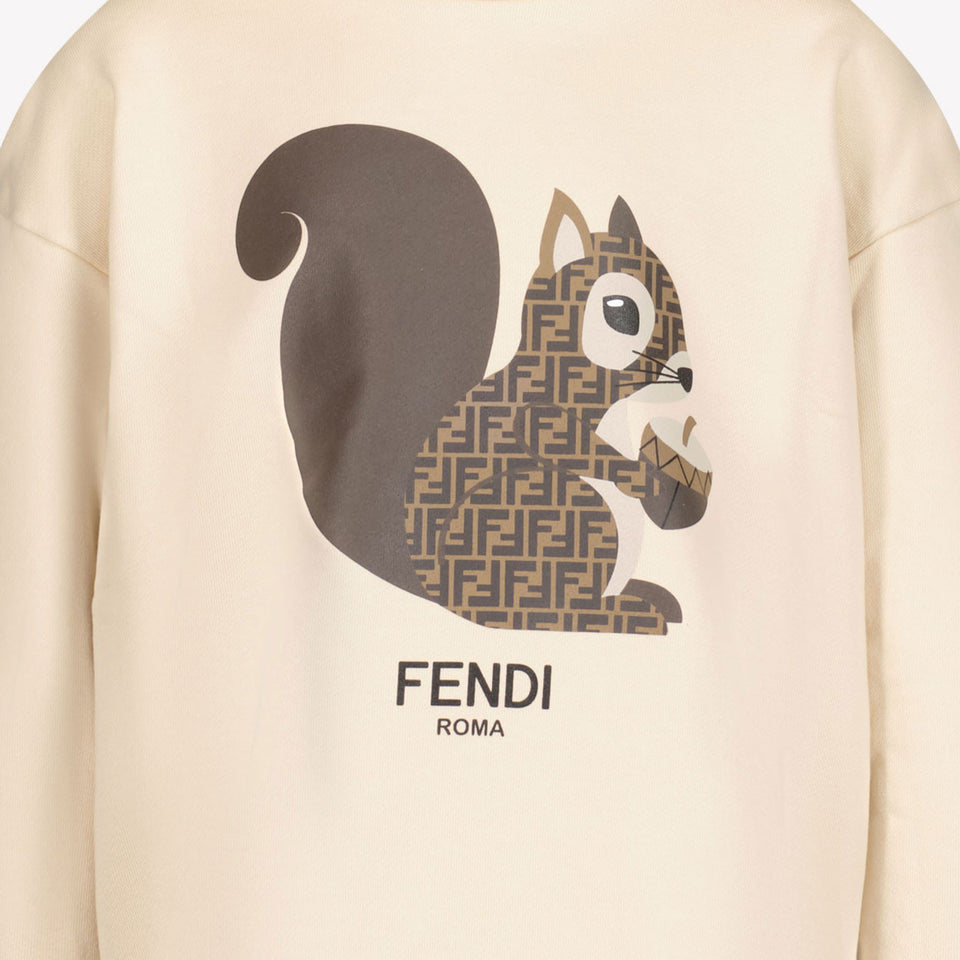 Fendi Ragazzo Unisex Maglione Off White