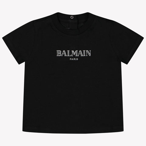 Balmain Baby Jongens T-shirt Zwart 6 mnd