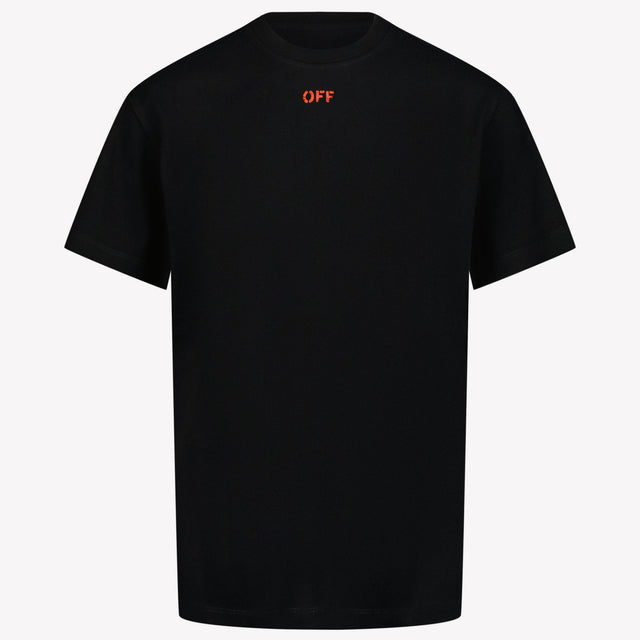 Off-White Kinder Unisex T-Shirt In Zwart