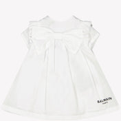 Balmain baby jenter kjole hvitt