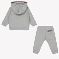 Moncler Baby Jongens Joggingpak Grijs