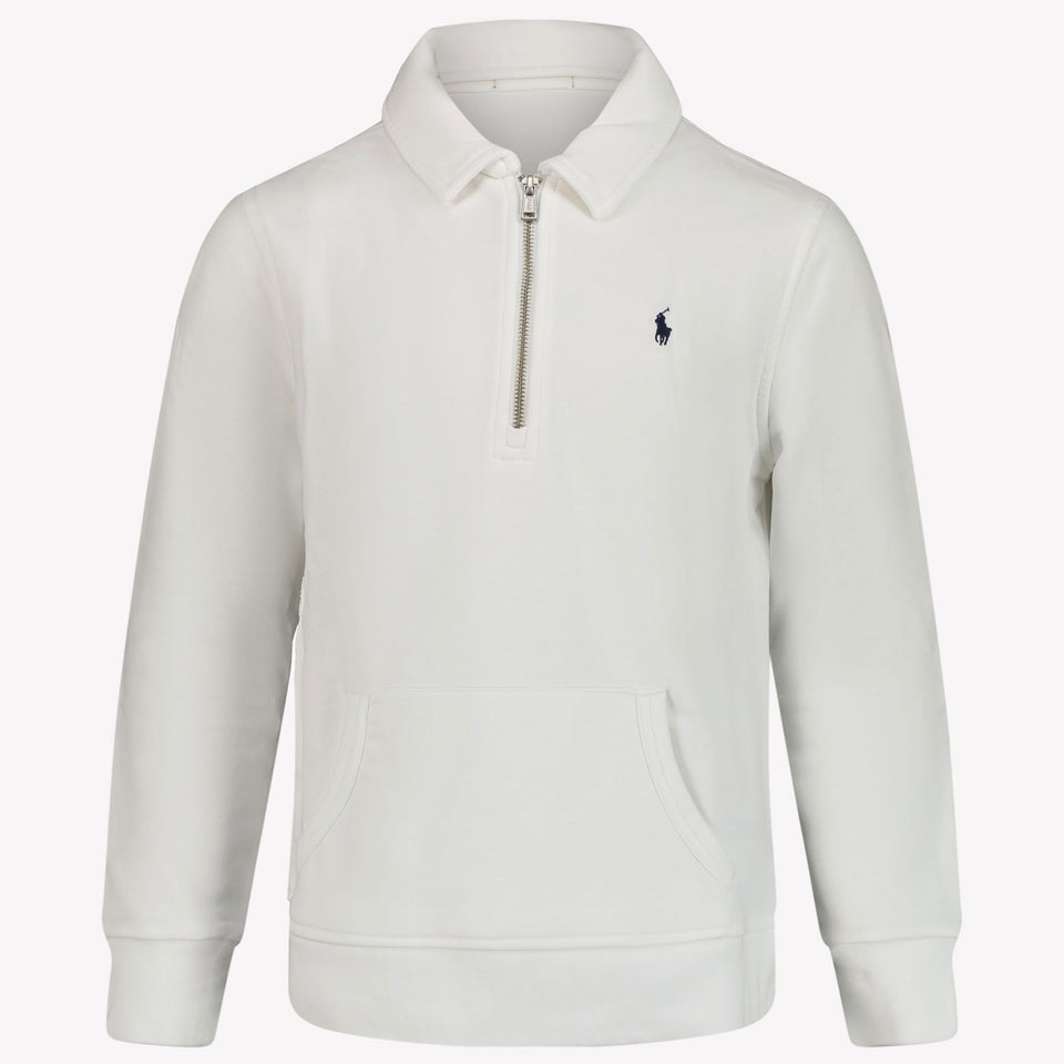 Ralph Lauren Enfant Garçons Pull Blanc