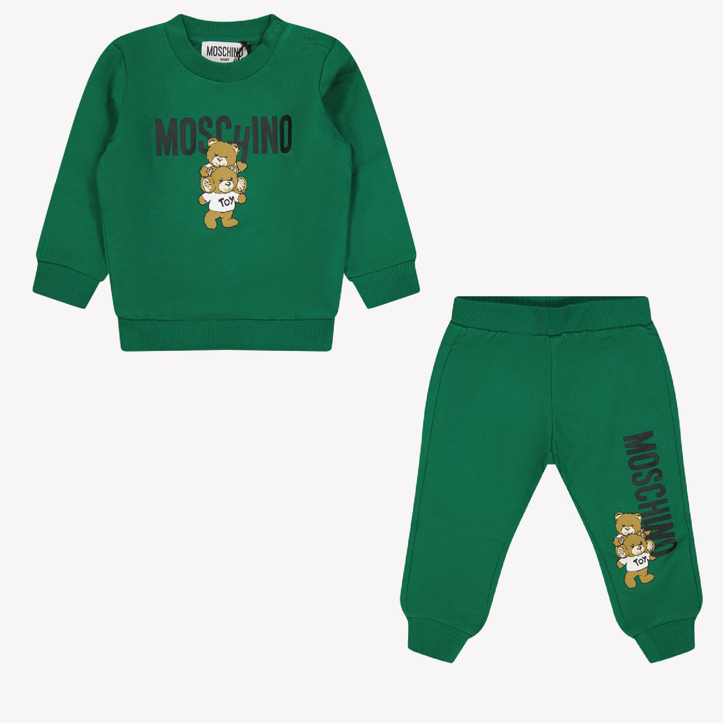 Moschino Bebé unisex jogging traje verde oscuro