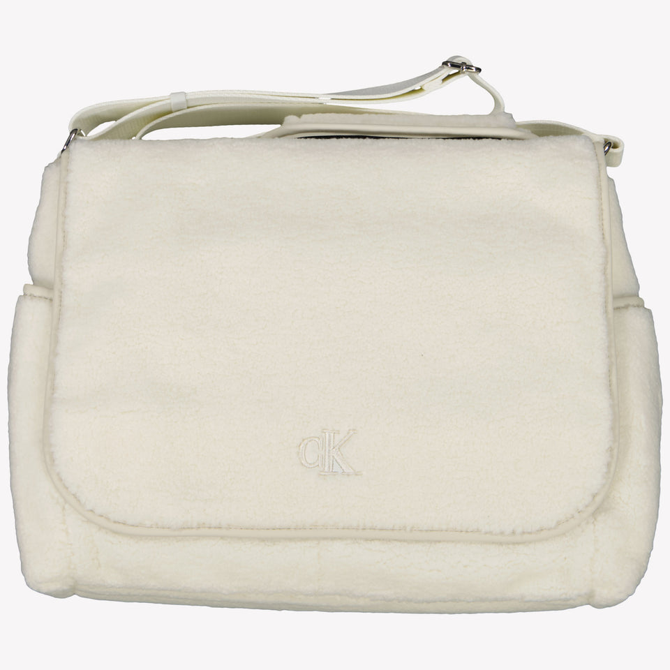 Calvin Klein Bambino Unisex Borsa per pannolini Bianco Sporco