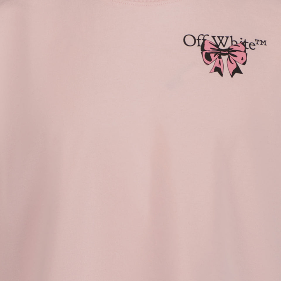 Off-White Filles T-shirt Rose Léger
