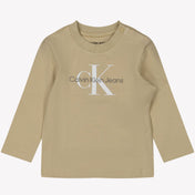 Calvin Klein T-shirt bege de meninos bebês