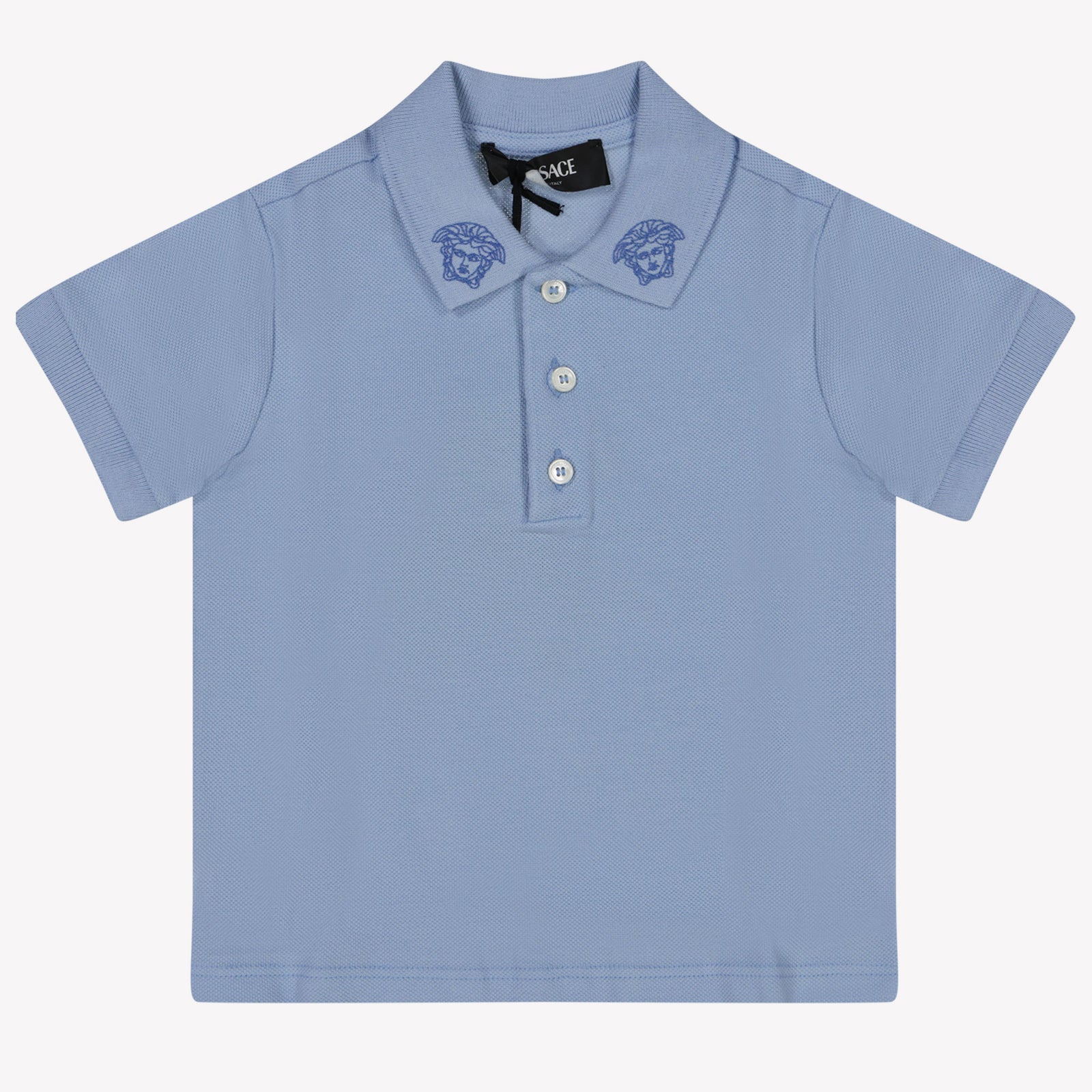 Versace Bébé Garçons Polo Bleu Clair