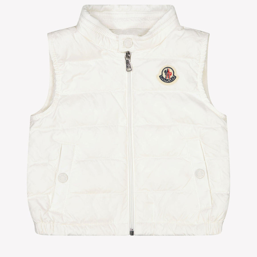 Moncler New Amaury Baby Jungen Weste in Weiß