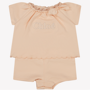 Chloe bebê meninas macacão rosa claro