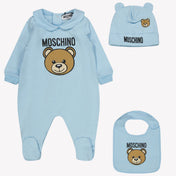 Moschino Baby unisex box kostym ljusblå