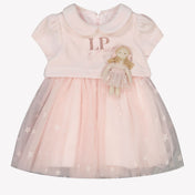 Lapin House Baby Girls Vestido de color rosa claro