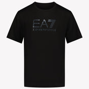 EA7 Chicos Camiseta Negro