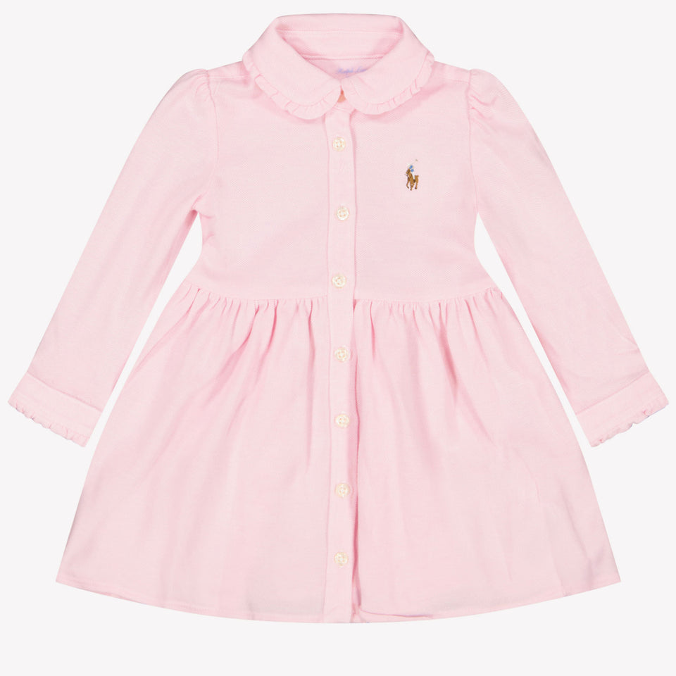 Ralph Lauren Bebé Chicas Vestido Rosa