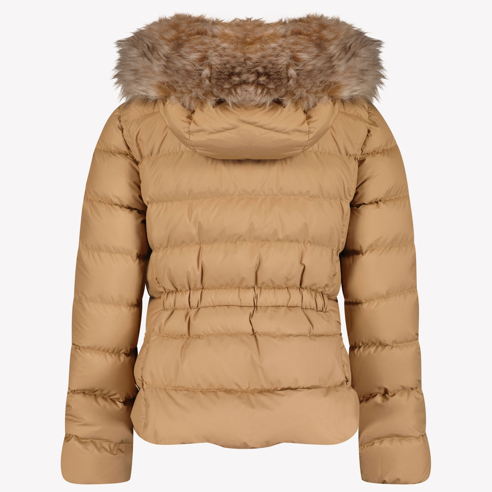 Moncler Presupuesto Chicas Abrigo de invierno Beige