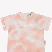 T-shirt di Moncler Baby Girls rosa chiaro