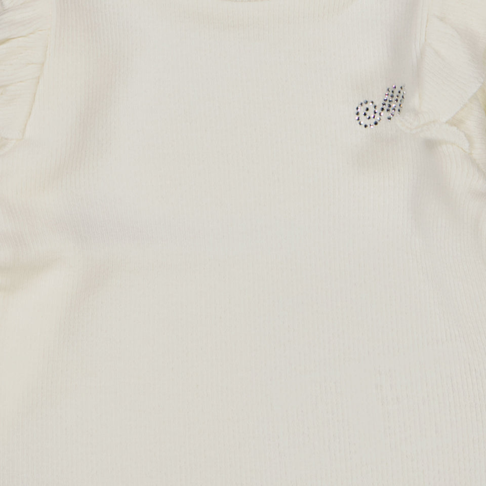 Monnalisa Camiseta de Baby Girls Off White