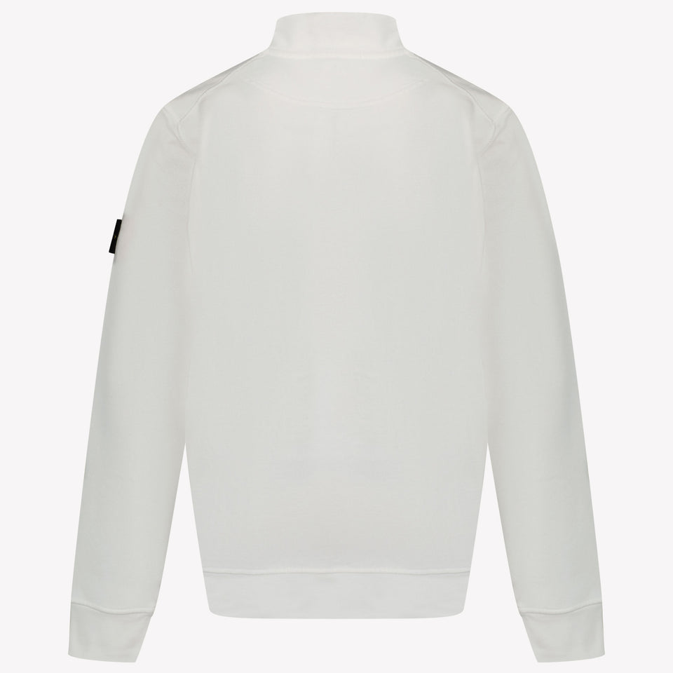 Stone Island Enfant Garçons Pull Blanc