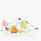 Dolce & Gabbana para niñas para niños zapatillas blancas