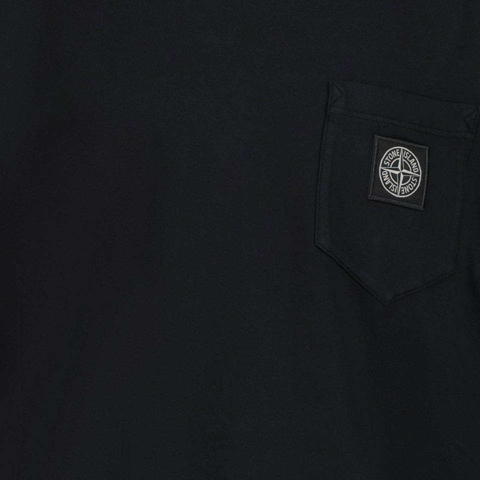 Stone Island Kinderjungen im T-Shirt Schwarz