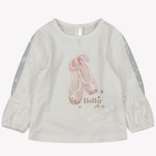 Camiseta de las niñas de Lapin House White