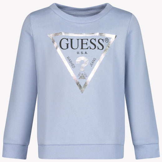 Guess Suéter de niñas para niños azul claro