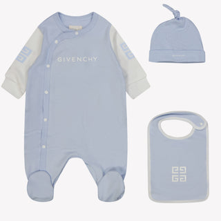 Givenchy Traje de caja unisex para bebés azul claro