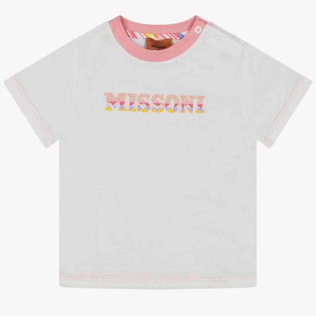 Missoni Baby Mädchen T-Shirt in Weiß